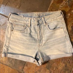 American Eagle High Waist denim shirt